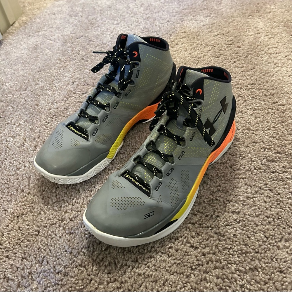 Under Armour Curry 2 Iron Sharpens Iron Basketball Shoes Size 10.5